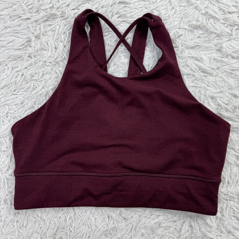 Vuori Bra Womens XXS Burgundy Red Elevation High Neck Performance Stretch Sports